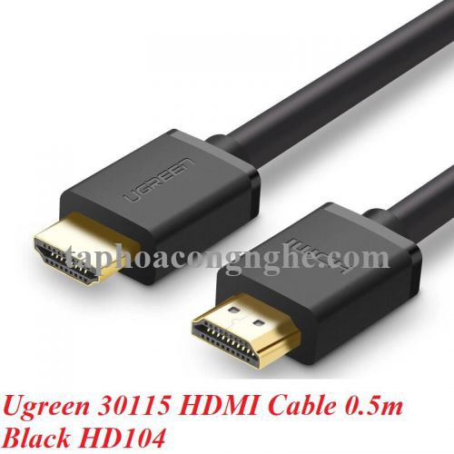 Ugreen 30115 0.5M 2k 4k 1.4 màu Đen Cáp tín hiệu HDMI HD104 30030115